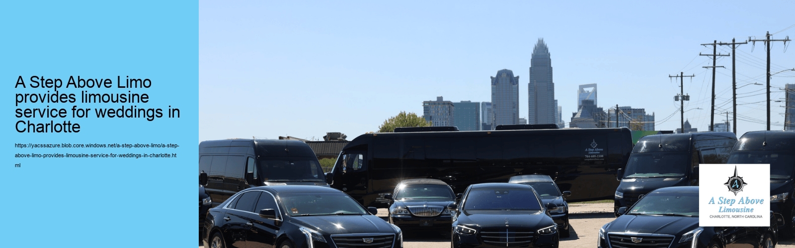 A Step Above Limo provides limousine service for weddings in Charlotte