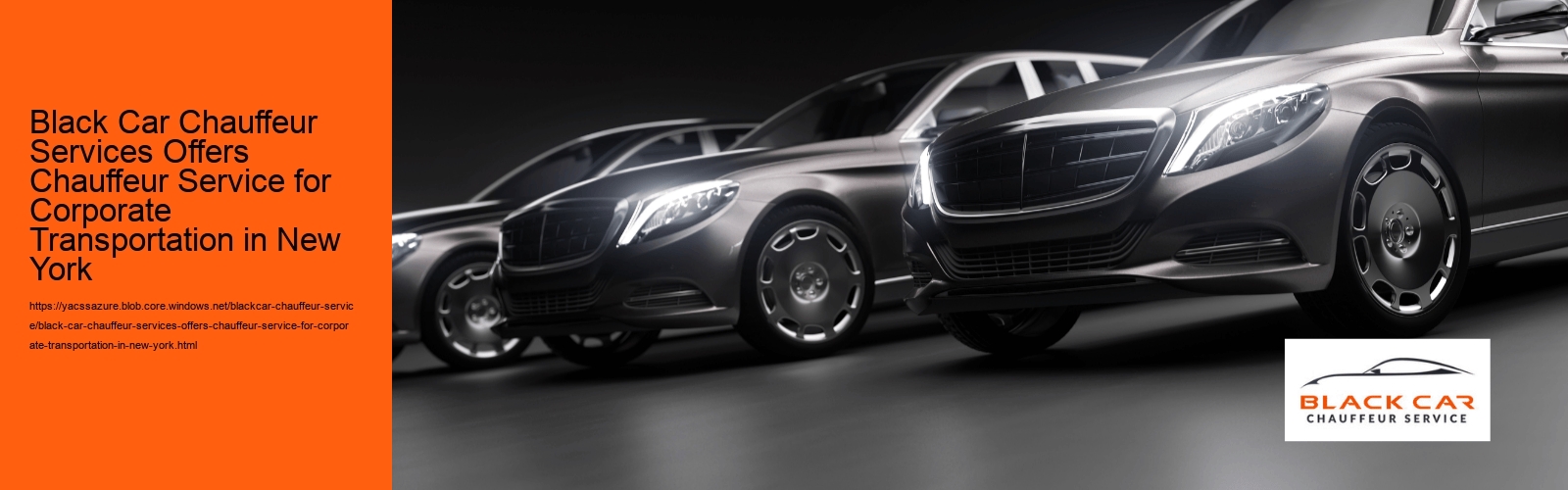 Black Car Chauffeur Services Offers Chauffeur Service for Corporate Transportation in New York