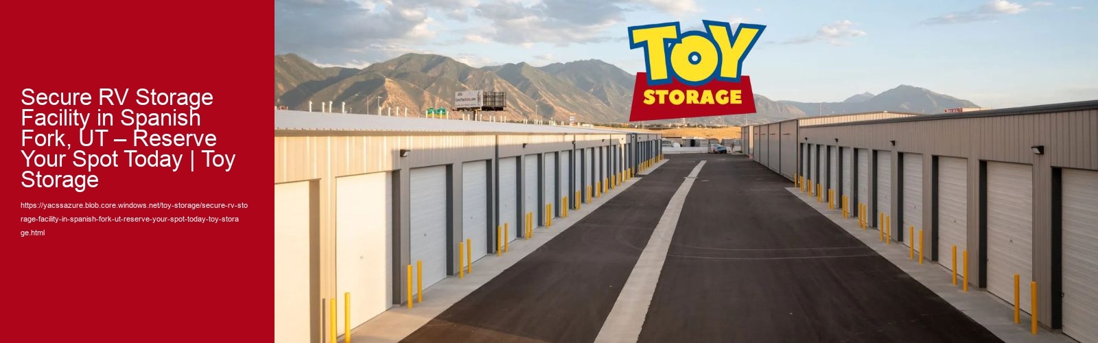 Secure RV Storage Facility in Spanish Fork, UT – Reserve Your Spot Today | Toy Storage